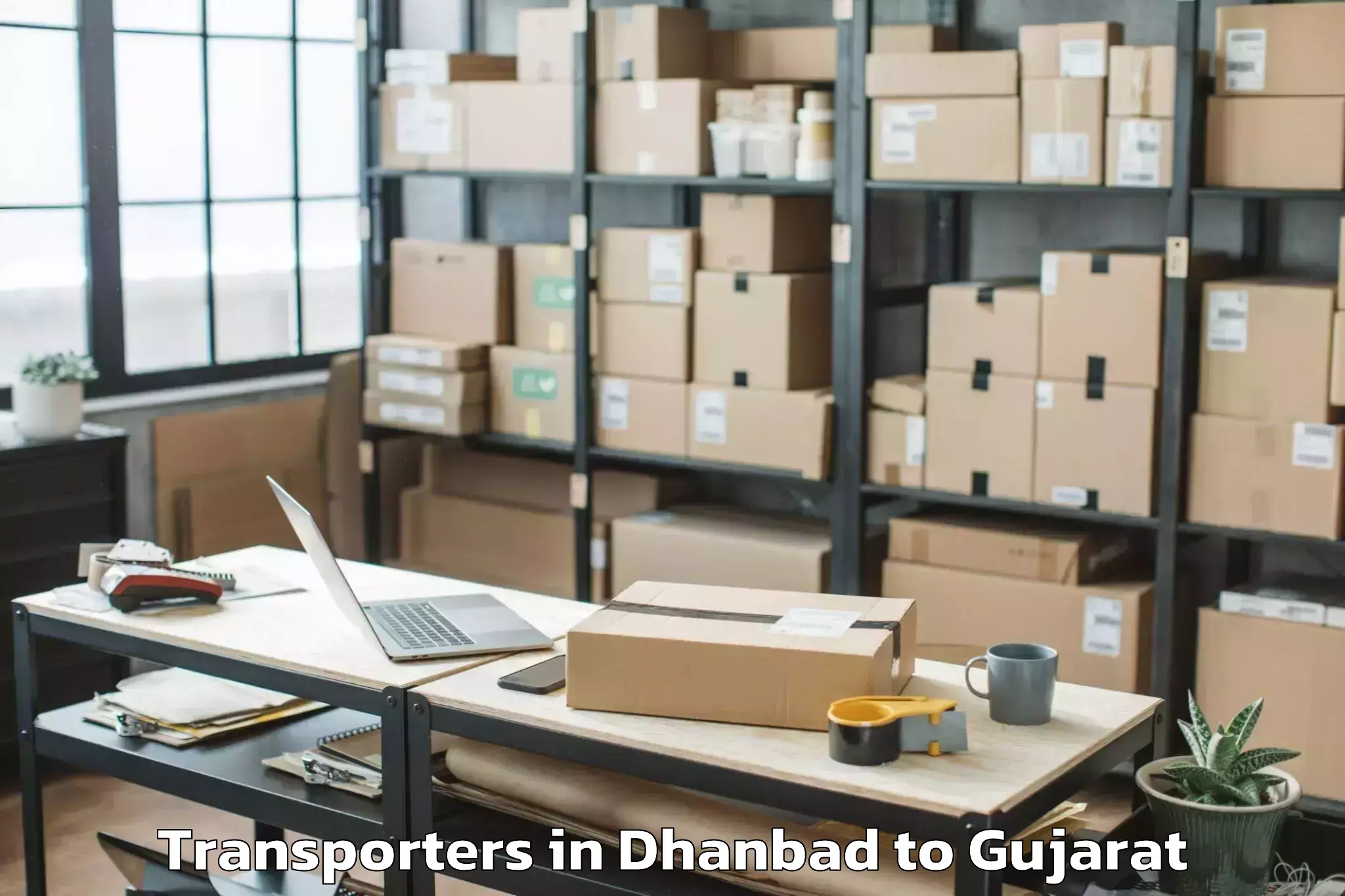 Book Dhanbad to Idar Transporters Online